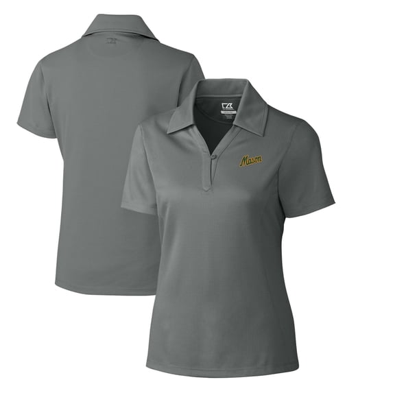 Women's Cutter & Buck Steel George Mason Patriots CB DryTec Genre Textured Solid Polo