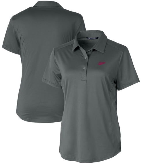 Women's Cutter & Buck Steel New Mexico State Aggies Vault Prospect Textured Stretch Polo