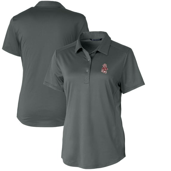 Women's Cutter & Buck Steel Washington State Cougars Vault Prospect Textured Stretch Polo