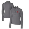 thumbnail image 1 of Women's Cutter & Buck Steel Western Kentucky Hilltoppers Traverse Stretch Quarter-Zip Pullover Top, 1 of 3