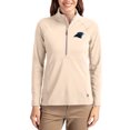 thumbnail image 1 of Women's Cutter & Buck Tan Carolina Panthers Adapt Eco Knit Stretch Recycled Raglan Half-Zip Pullover, 1 of 2