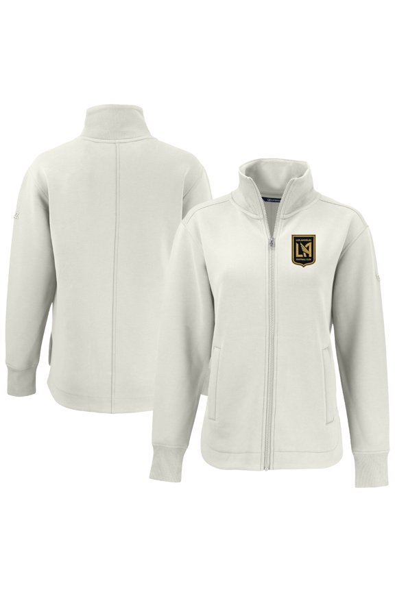 Women's-Cutter & Buck  Tan LAFC Roam Eco Full-Zip Recycled Jacket