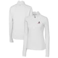 thumbnail image 1 of Women's Cutter & Buck White Arizona Diamondbacks Americana Logo DryTec Traverse Stretch Quarter-Zip Pullover Top, 1 of 3