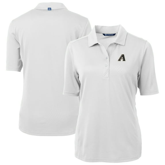 Women's Cutter & Buck White Arizona Diamondbacks City Connect Virtue Eco Pique Recycled Polo