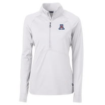 Women's Cutter & Buck White Arizona Wildcats Adapt Eco Knit Half-Zip Pullover Jacket