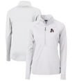 thumbnail image 1 of Women's Cutter & Buck White Arkansas Razorbacks Adapt Eco Knit Stretch Recycled Half-Zip Pullover Top, 1 of 3