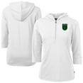 thumbnail image 1 of Women's-Cutter & Buck  White Austin FC Virtue Eco Pique Recycled Half-Zip Pullover Hoodie, 1 of 3