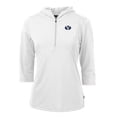thumbnail image 1 of Women's Cutter & Buck White BYU Cougars Virtue Eco Pique Half-Zip 3/4 Sleeve Pullover Hoodie, 1 of 1