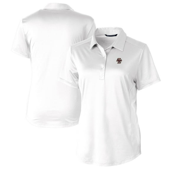 Women's Cutter & Buck White Boston College Eagles Prospect Textured Stretch Polo