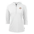 thumbnail image 1 of Women's Cutter & Buck White Chicago Bears Virtue Eco Pique Half-Zip 3/4 Sleeve Pullover Hoodie, 1 of 1