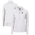 thumbnail image 1 of Women's Cutter & Buck White Cincinnati Bearcats Adapt Eco Knit Stretch Recycled Half-Zip Pullover Top, 1 of 3