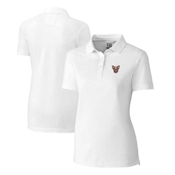 Women's Cutter & Buck White El Paso Chihuahuas Advantage Tri-Blend Pique Polo
