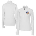 thumbnail image 1 of Women's Cutter & Buck  White FC Cincinnati Traverse Stretch Eco Quarter-Zip Top, 1 of 3