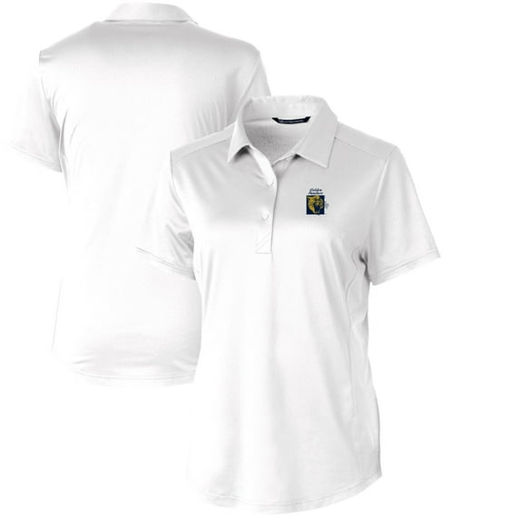 Women's Cutter & Buck White FIU Panthers Vault Prospect Textured Stretch Polo