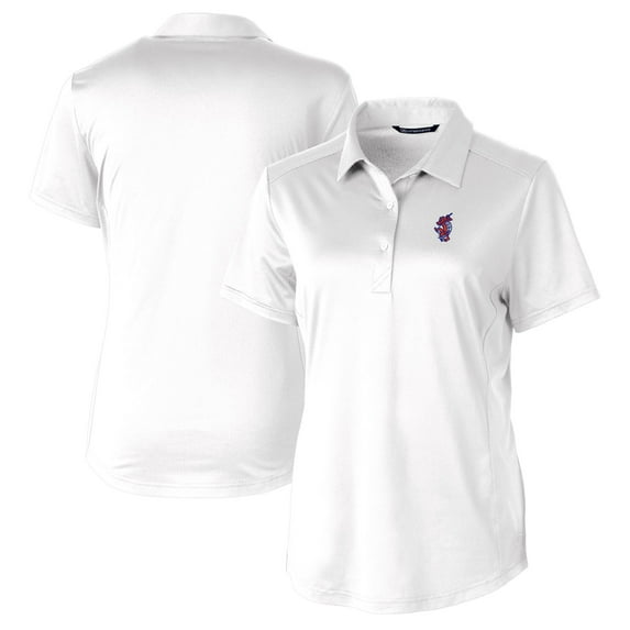 Women's Cutter & Buck White Florida Gators Swinging Gator Prospect Textured Stretch Polo