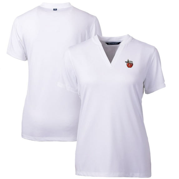 Women's Cutter & Buck White Fort Wayne TinCaps Forge DryTec Heathered Stretch Blade Top