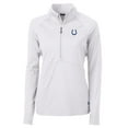 thumbnail image 1 of Women's Cutter & Buck White Indianapolis Colts Adapt Eco Knit Half-Zip Pullover Jacket, 1 of 1