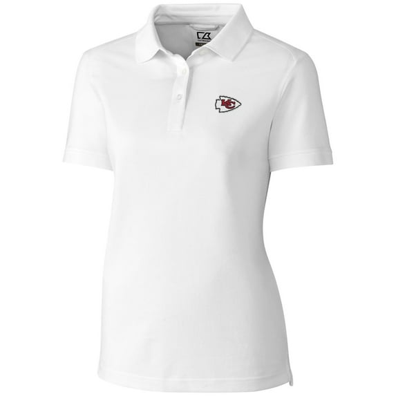 Women's Cutter & Buck White Kansas City Chiefs Advantage Polo