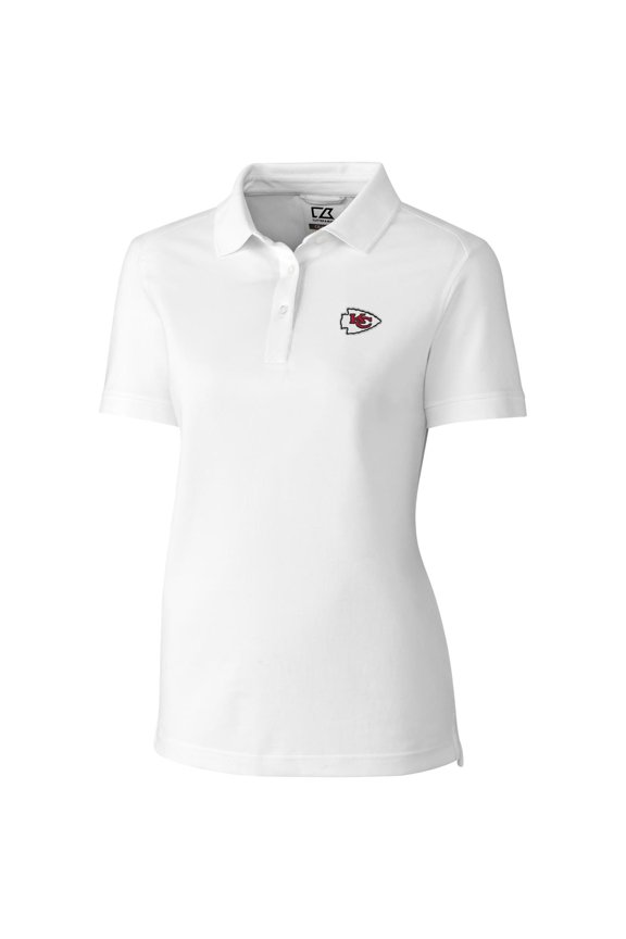 Women's Cutter & Buck White Kansas City Chiefs Advantage Polo