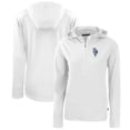 thumbnail image 1 of Women's Cutter & Buck  White Kansas City Royals City Connect Daybreak Eco Recycled Half-Zip Hoodie, 1 of 3