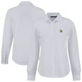thumbnail image 1 of Women's Cutter & Buck White Minnesota Vikings  Advantage Eco Soft Pique Tri-Blend Long Sleeve Button-Up Shirt, 1 of 3
