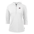 thumbnail image 1 of Women's Cutter & Buck White Montana Grizzlies Virtue Eco Pique Half-Zip 3/4 Sleeve Pullover Hoodie, 1 of 1