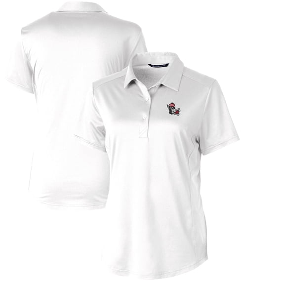 Women's Cutter & Buck White NC State Wolfpack Vault Prospect Textured Stretch Polo