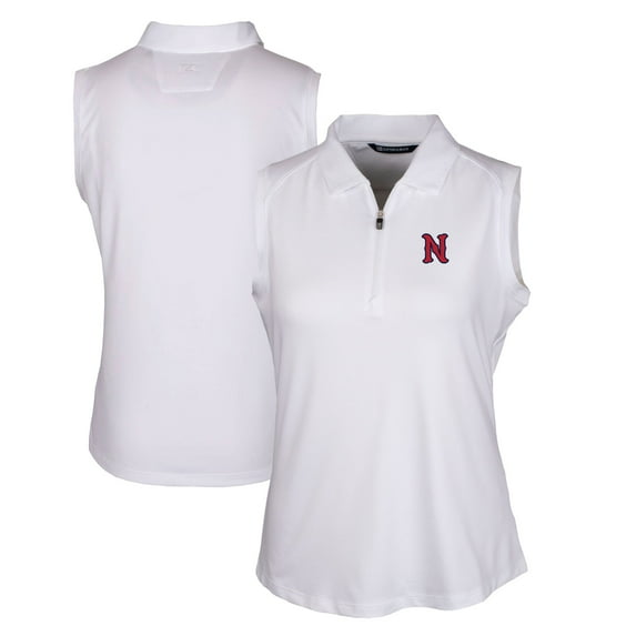 Women's Cutter & Buck White Nashville Sounds Forge DryTec Stretch Sleeveless Polo