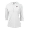 thumbnail image 1 of Women's Cutter & Buck White New York Giants Virtue Eco Pique Half-Zip 3/4 Sleeve Pullover Hoodie, 1 of 1