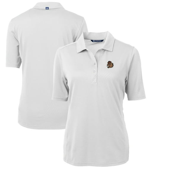 Women's Cutter & Buck White Oregon State Beavers Team Virtue Eco Pique Recycled Polo