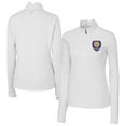 thumbnail image 1 of Women's Cutter & Buck  White Orlando City SC Traverse Stretch Eco Quarter-Zip Top, 1 of 3