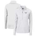 thumbnail image 1 of Women's Cutter & Buck  White Philadelphia Eagles Gridiron Classics Logo Adapt Eco Knit Stretch Recycled Half-Zip, 1 of 3
