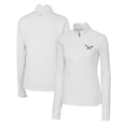 thumbnail image 1 of Women's Cutter & Buck  White Philadelphia Eagles Gridiron Classics Logo DryTec Traverse Stretch Quarter-Zip Pullover Top, 1 of 3