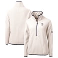 thumbnail image 1 of Women's Cutter & Buck White San Francisco Giants Americana Logo Cascade Eco Sherpa Fleece Half-Zip Pullover Jacket, 1 of 1