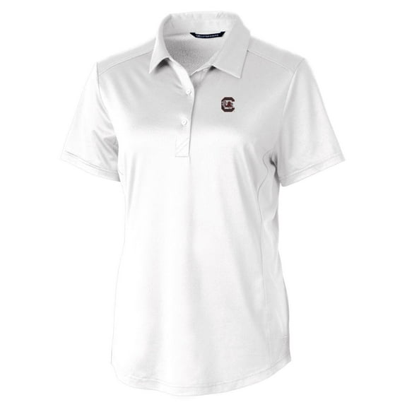 Women's Cutter & Buck White South Carolina Gamecocks Prospect Polo