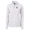 thumbnail image 1 of Women's Cutter & Buck White St. Johns Red Storm Adapt Eco Knit Half-Zip Pullover Jacket, 1 of 1