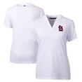 thumbnail image 1 of Women's Cutter & Buck White St. Louis Cardinals DryTec Forge Stretch V-Neck Blade Top, 1 of 3