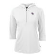 thumbnail image 1 of Women's Cutter & Buck White Stephen F Austin Lumberjacks Virtue Eco Pique Half-Zip 3/4 Sleeve Pullover Hoodie, 1 of 1