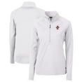 thumbnail image 1 of Women's Cutter & Buck White Syracuse Orange Vault DryTec Adapt Eco Knit Stretch Recycled Raglan Half-Zip Top, 1 of 3