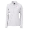 thumbnail image 1 of Women's Cutter & Buck White TCU Horned Frogs Adapt Eco Knit Half-Zip Pullover Jacket, 1 of 1