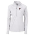 thumbnail image 1 of Women's Cutter & Buck White Texas Tech Red Raiders Adapt Eco Knit Half-Zip Pullover Jacket, 1 of 1