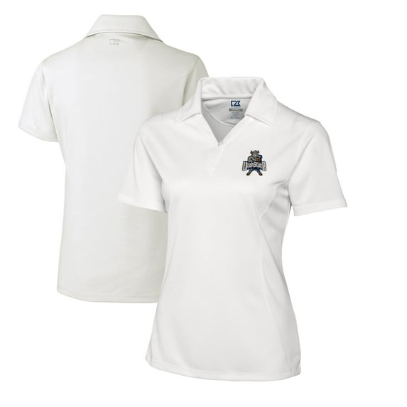 Women's Cutter & Buck White Utah State Aggies CB DryTec Genre Textured Solid Polo