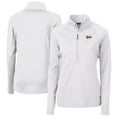 thumbnail image 1 of Women's Cutter & Buck White Vanderbilt Commodores Vault DryTec Adapt Eco Knit Stretch Recycled Raglan Half-Zip Top, 1 of 3