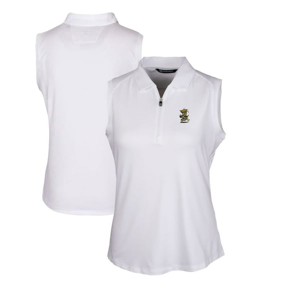 Women's Cutter & Buck White Wichita State Shockers Forge Stretch Sleeveless Polo