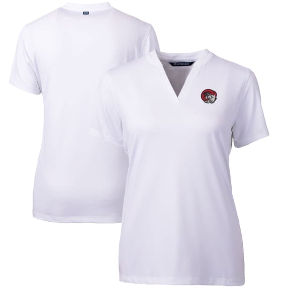 Women's Cutter & Buck White Winston-Salem State Rams Forge Blade V-Neck Top