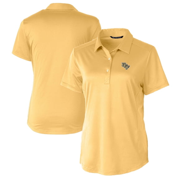 Women's Cutter & Buck Yellow UCF Knights Prospect Textured Stretch Polo