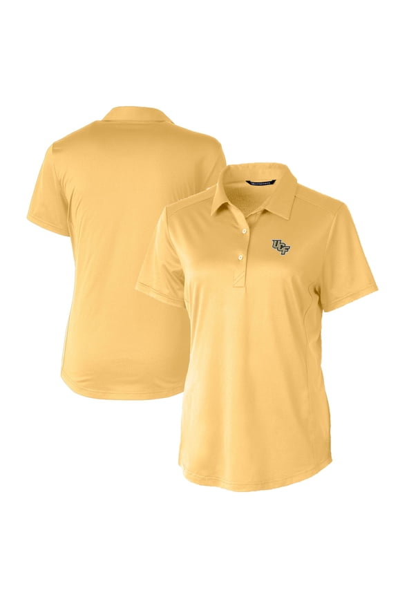 Women's Cutter & Buck Yellow UCF Knights Prospect Textured Stretch Polo