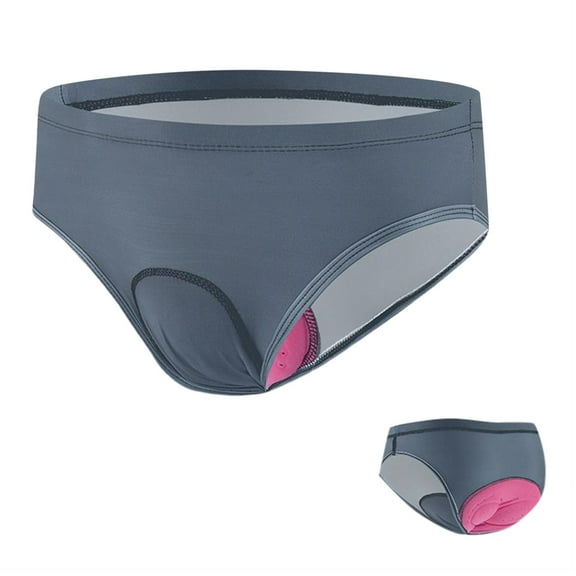 Women's Cycling Briefs with 3D Thickened Silicone Cushion Lightweight Quick Drying Comfortable Seamless Underwear for Active Ladies