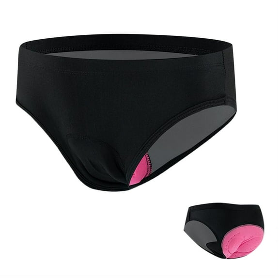 Women's Cycling Briefs with 3D Thickened Silicone Cushion Lightweight Quick Drying Comfortable Seamless Underwear for Active Ladies