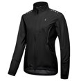 thumbnail image 1 of Women's Cycling Jackets Reflective Packable Running Jacket Windproof Water-Resistant for Hiking Biking with 6 Pockets Cold Weather (Black XS), 1 of 8